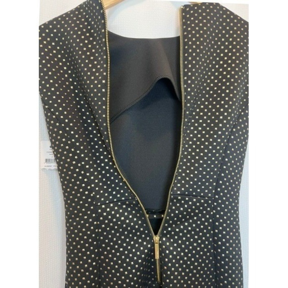 NWT Timeless Sophistication Gold Stud Calvin Klein Cocktail Midi Sheath Dress 2 - Picture 6 of 14